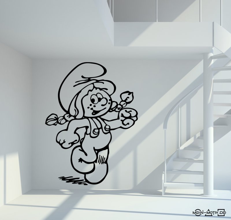 Preview: 46292 Die Schlümpfe-Sassette Wandaufkleber